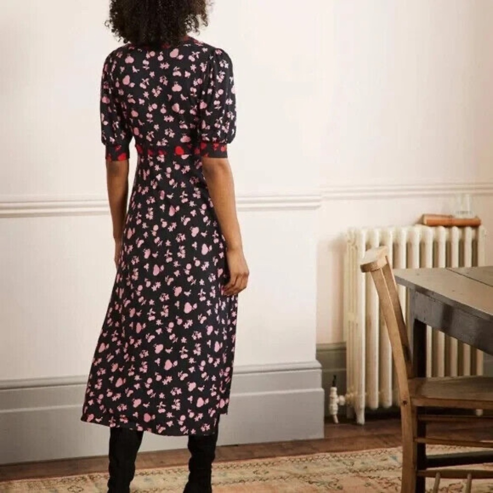 BODEN Eva Jersey Floral Print Midi Dress. Size: 8P - Picture 2 of 8